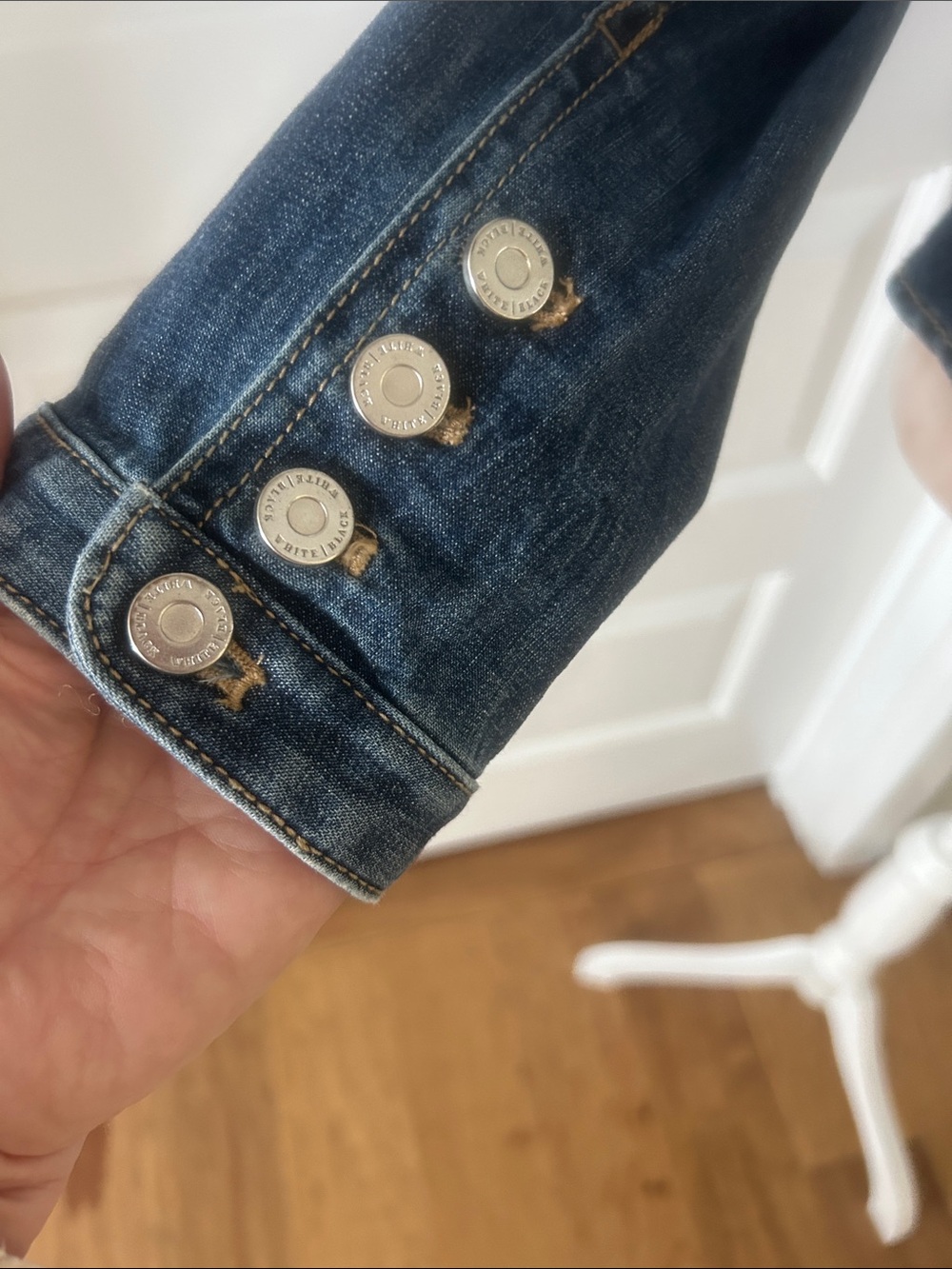 White House Black Market Denim Jacket - Picture 3 of 10
